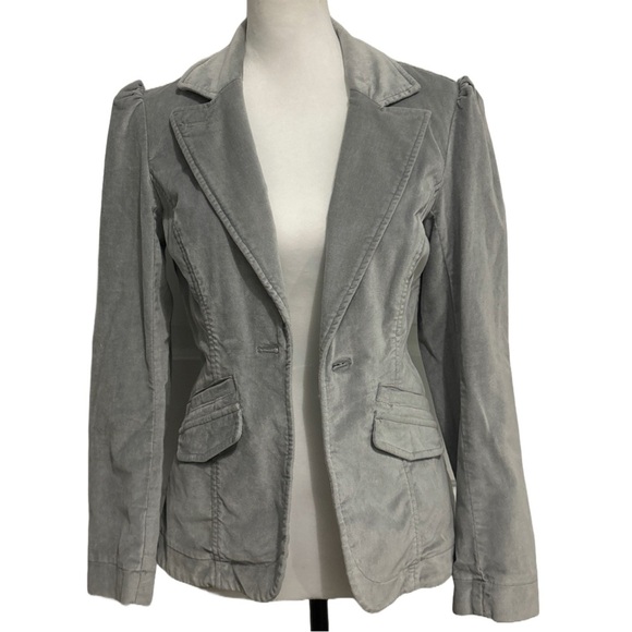 WHBM Velvet Gray Blazer. Size 2 - Picture 1 of 10